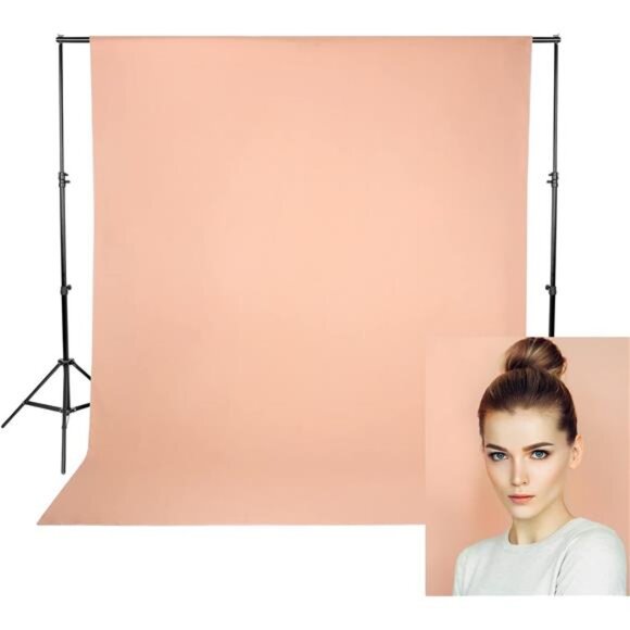 8x6.5ft Photo Backdrops, Photo Studio Polyester Backdrop for Solid Beige - Picture 1 of 7